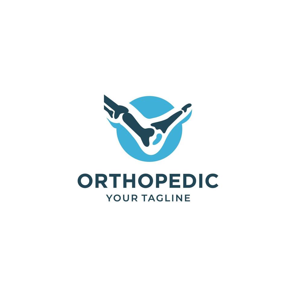 modelo de vetor de design de logotipo de saúde ortopédica