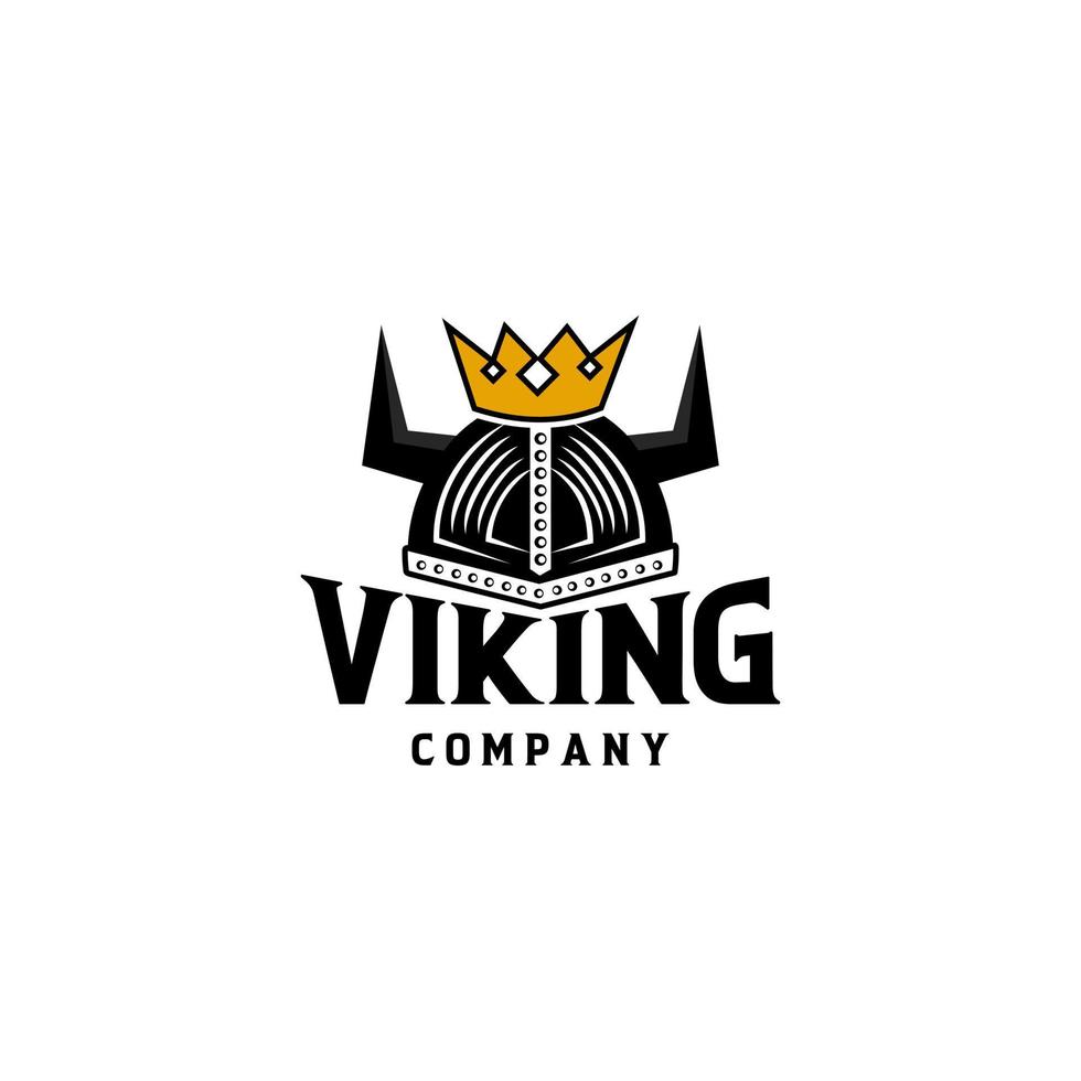 ilustração vetorial de design de logotipo de guerreiro viking vetor