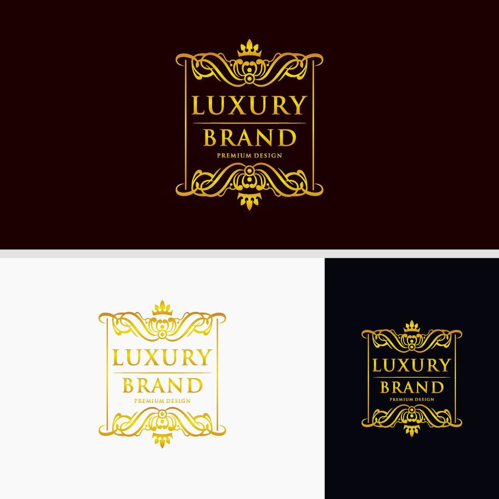 modelo de logotipo de luxo em vetor para restaurante, realeza, boutique, café, hotel, heráldica, joias, moda e outras ilustrações vetoriais