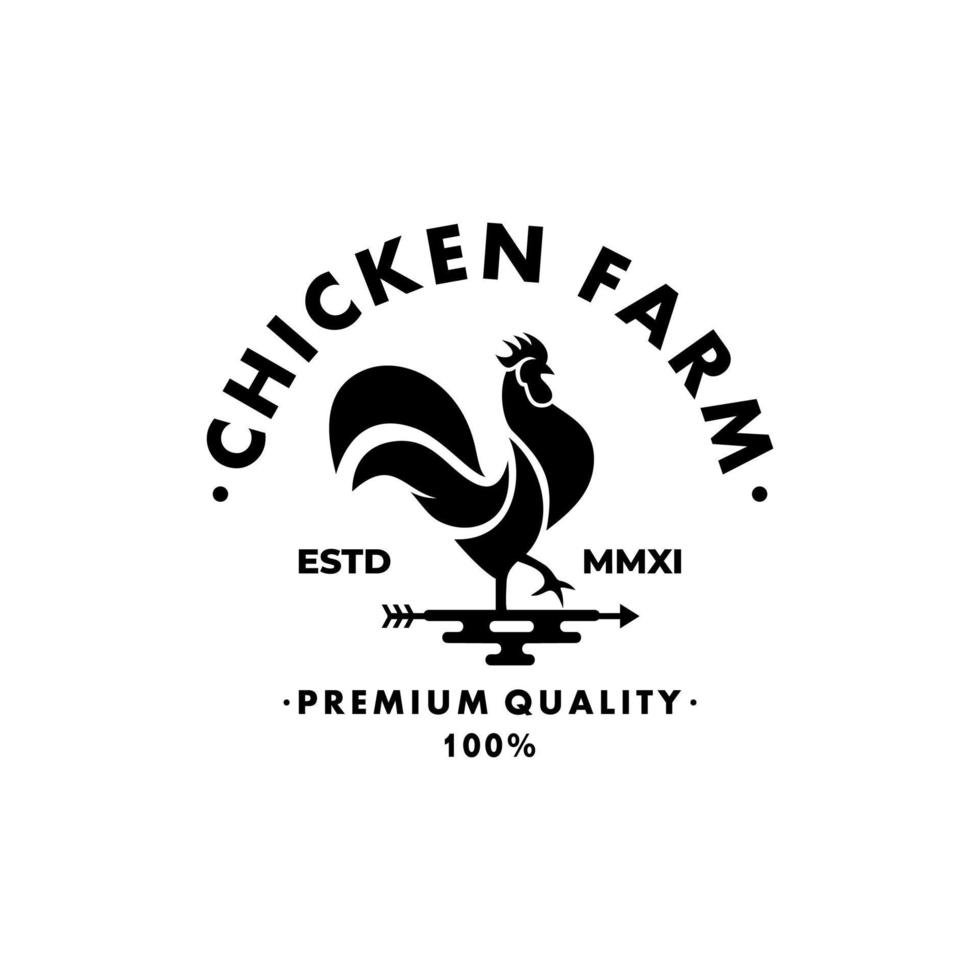 modelo de vetor de logotipo de fazenda de frango