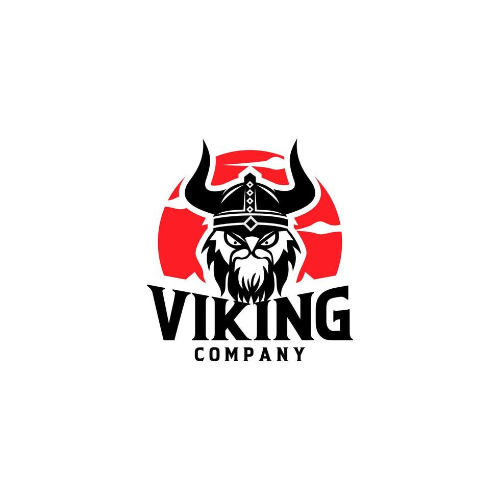 ilustração vetorial de design de logotipo de guerreiro viking vetor