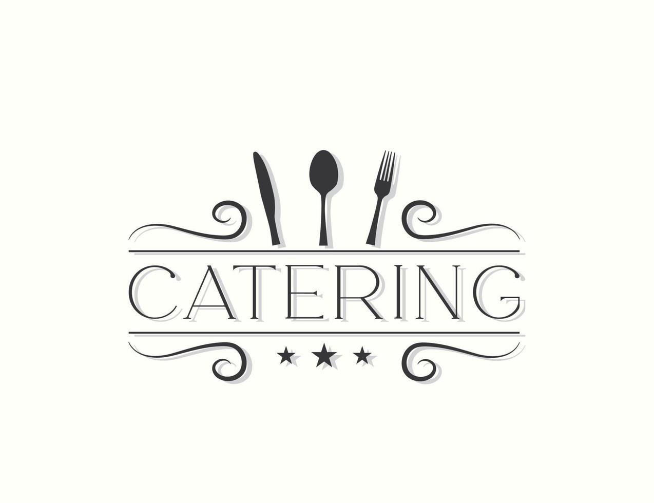 modelo de design de logotipo de catering vetor