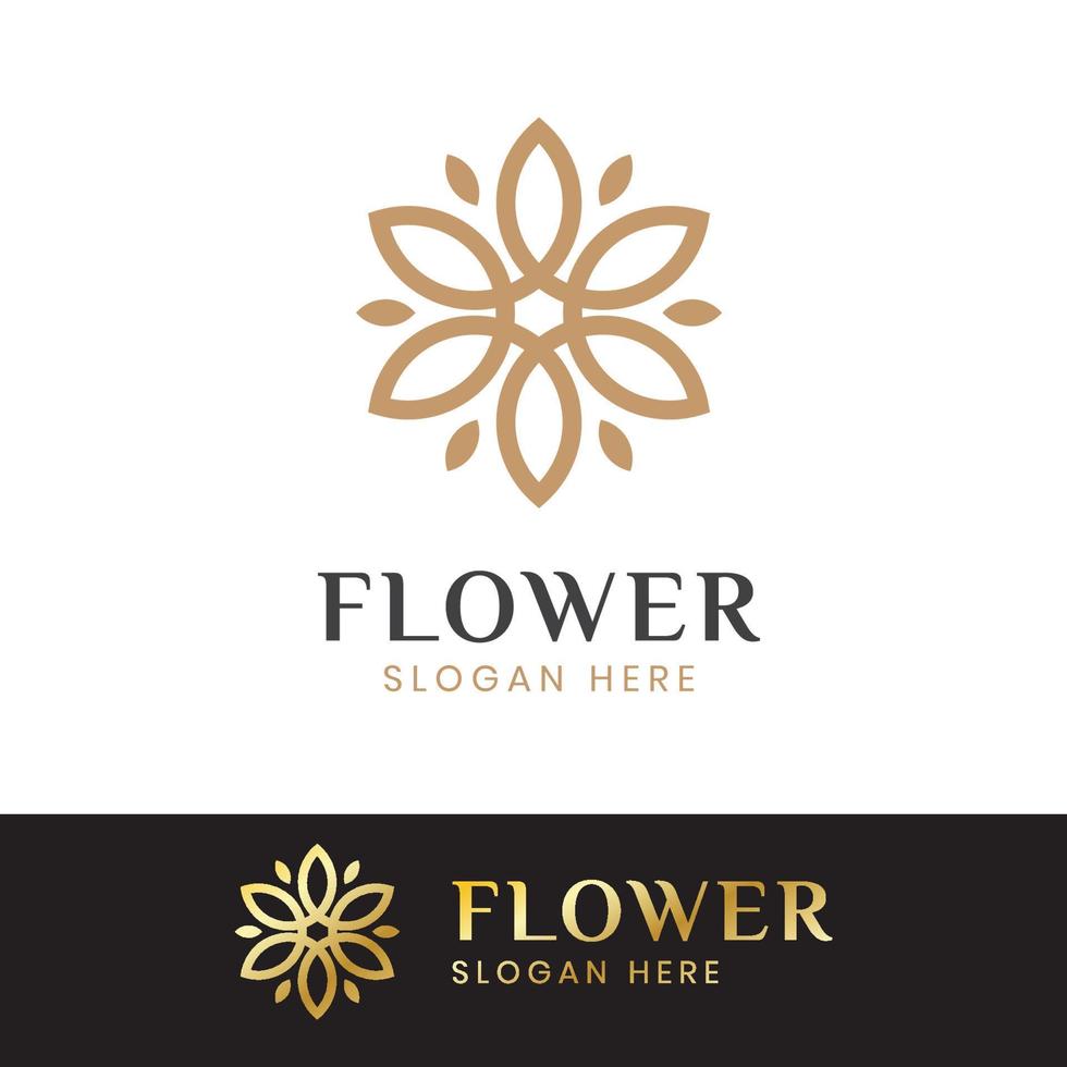 vetor premium de logotipo de flor abstrata