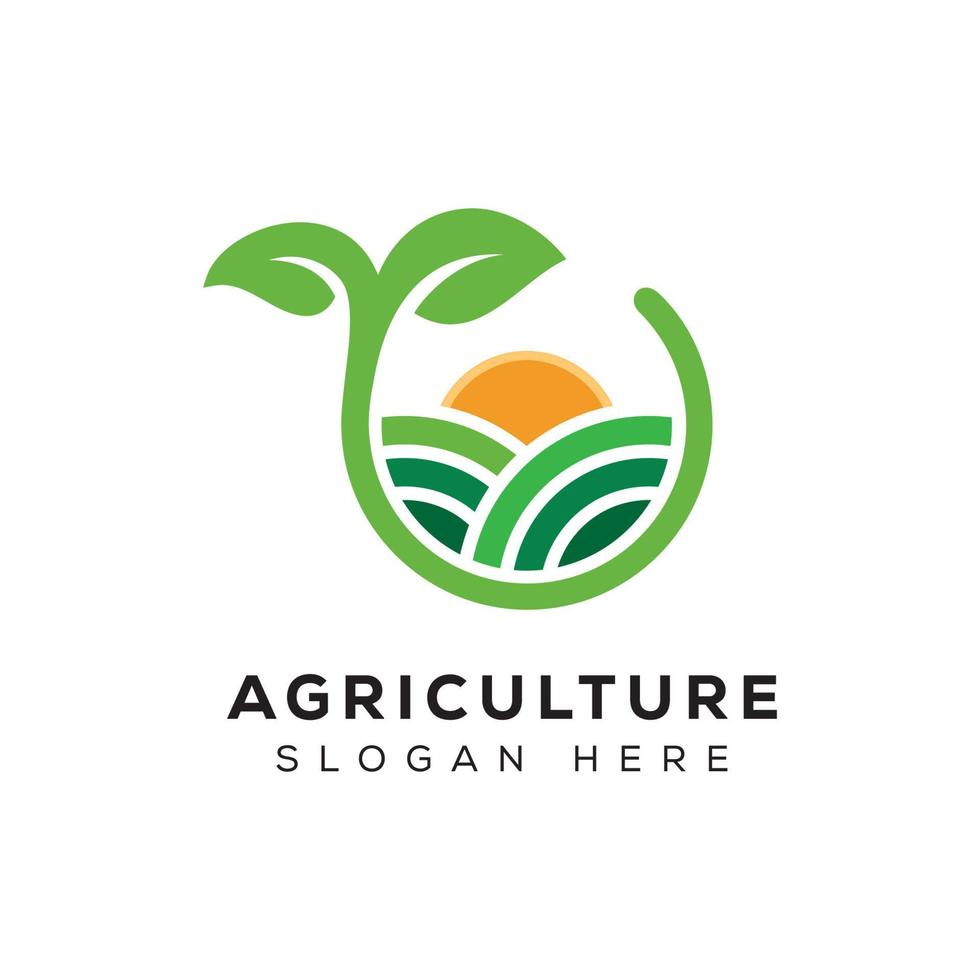 agricultura logotipo verde premium vetor