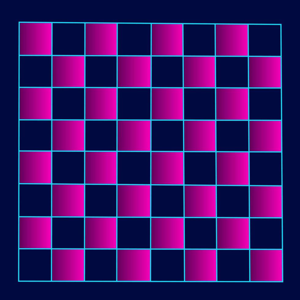 tabuleiro de xadrez vector silhueta linha pop art potrait logotipo design colorido com fundo escuro. ilustração em vetor abstrato. fundo preto isolado para camiseta, pôster, roupas.