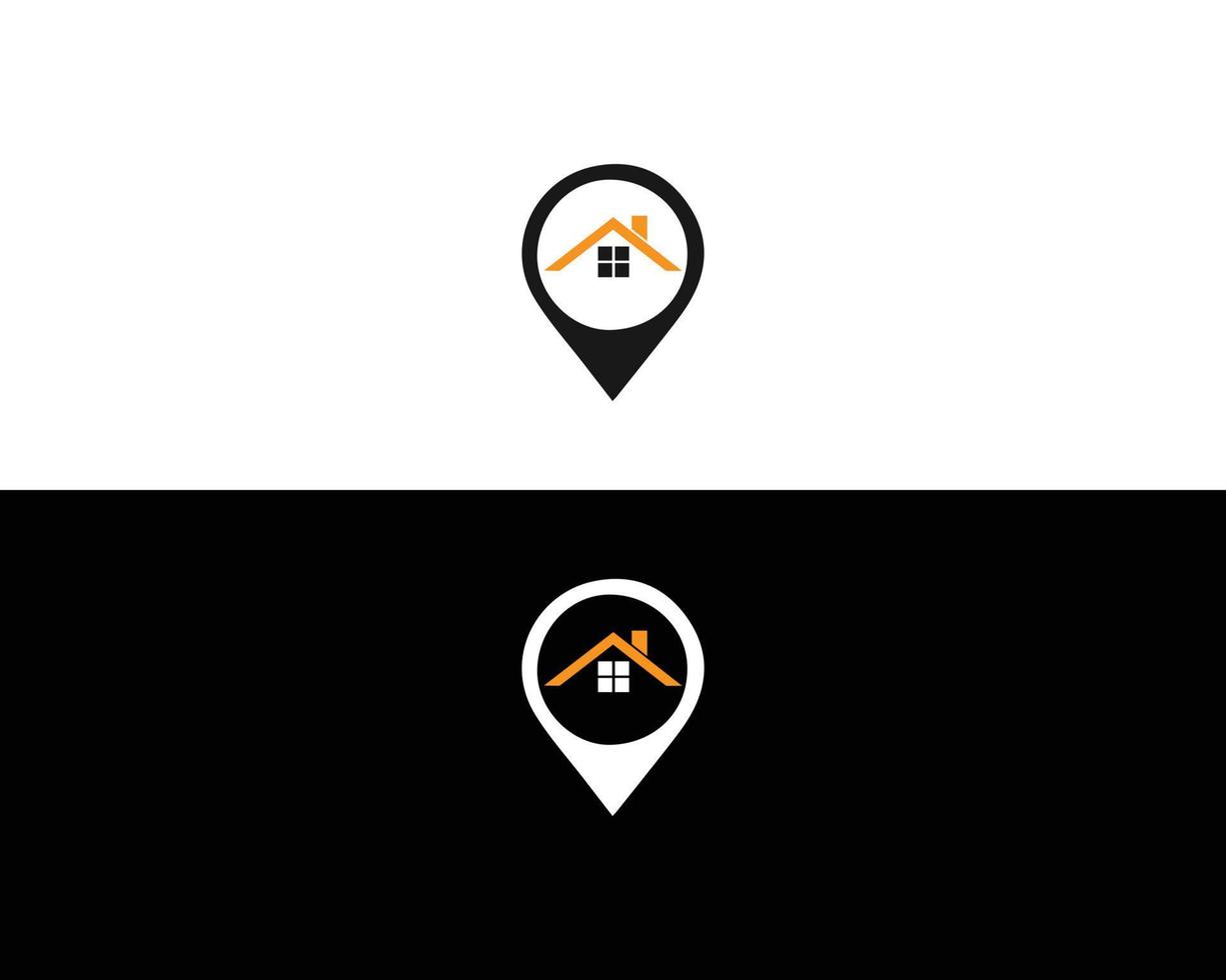 modelo de design de logotipo de casa local e local. vetor
