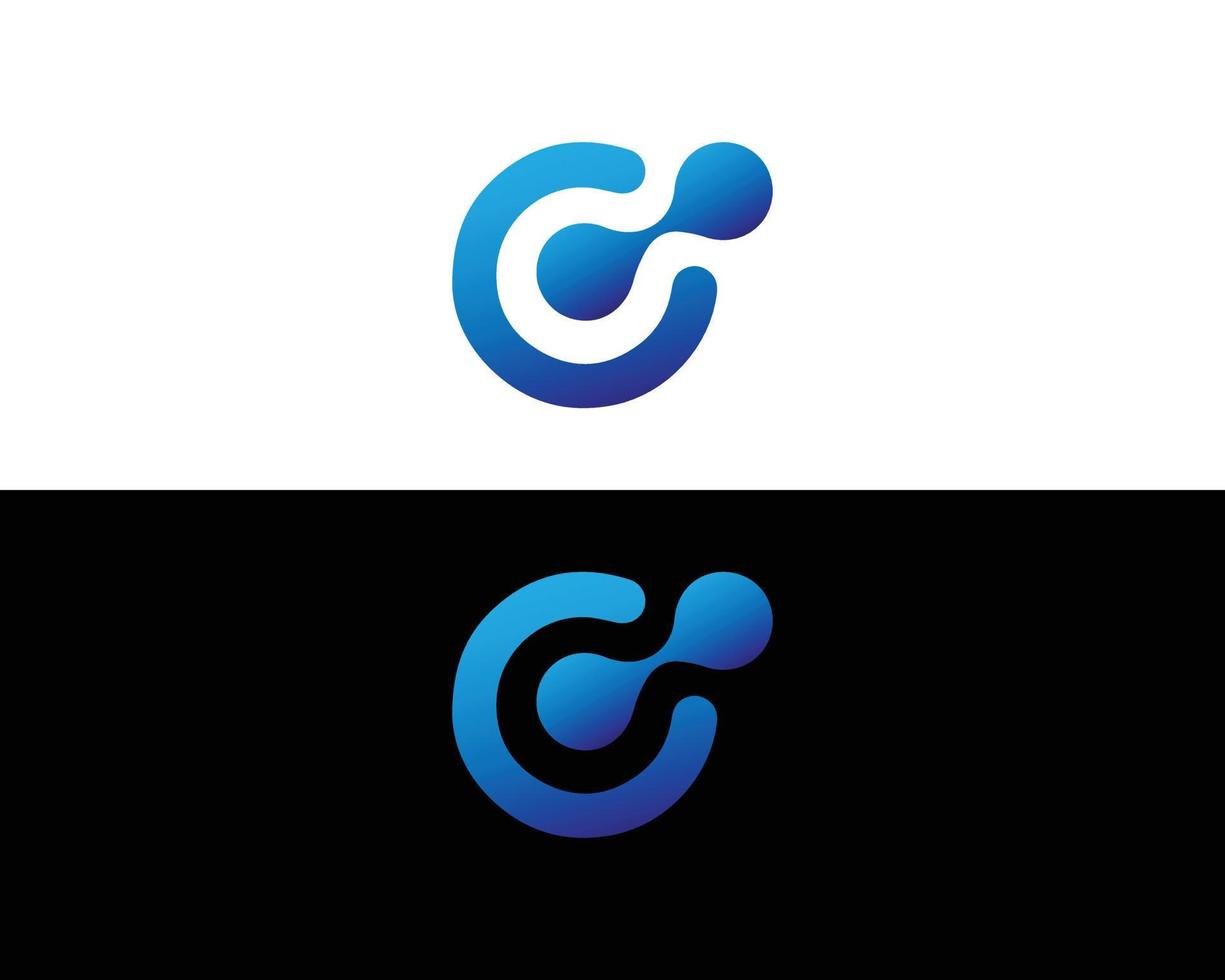 modelo de símbolo de design de logotipo de letra c de tecnologia. vetor