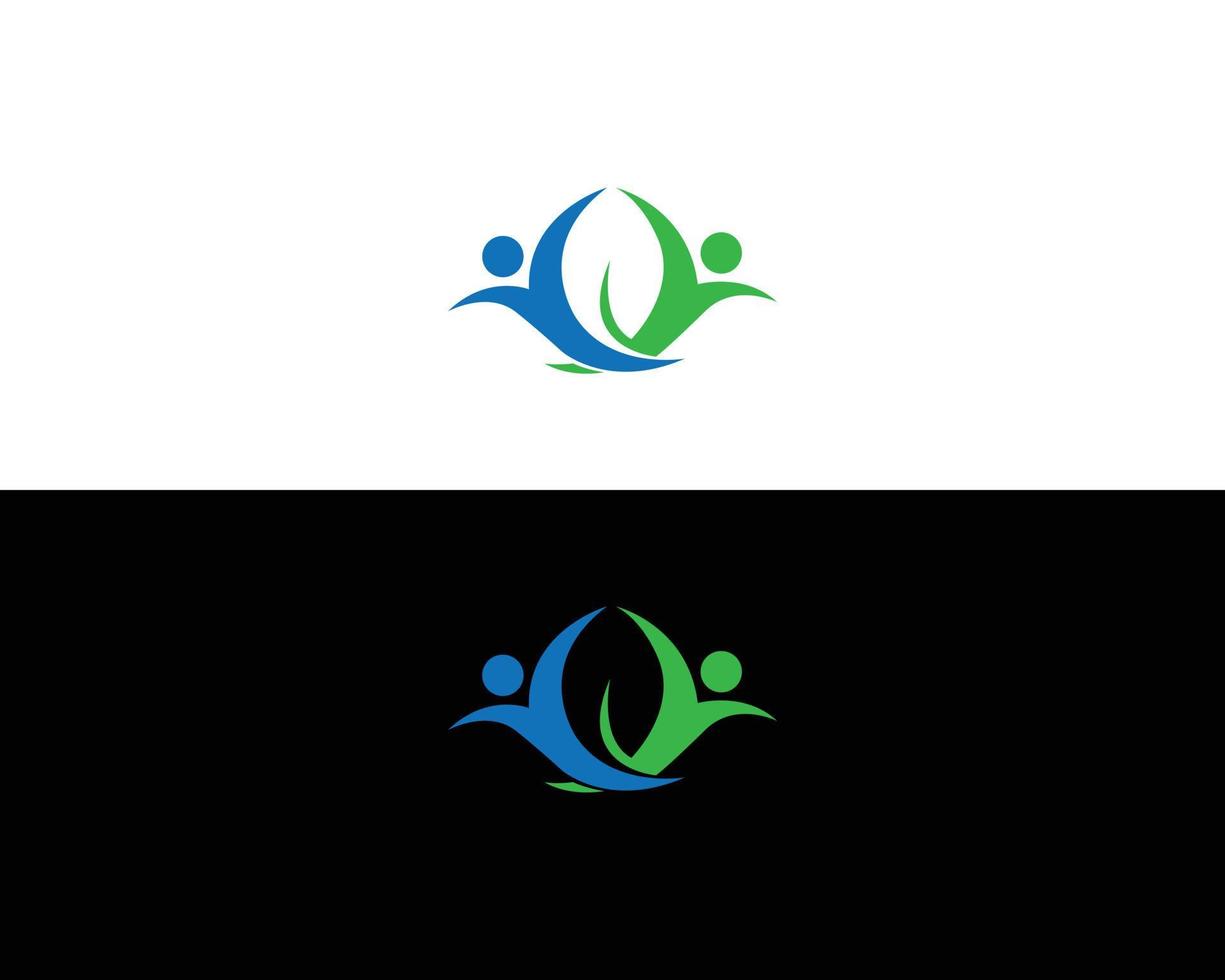 design de logotipo de bem-estar e saúde. vetor