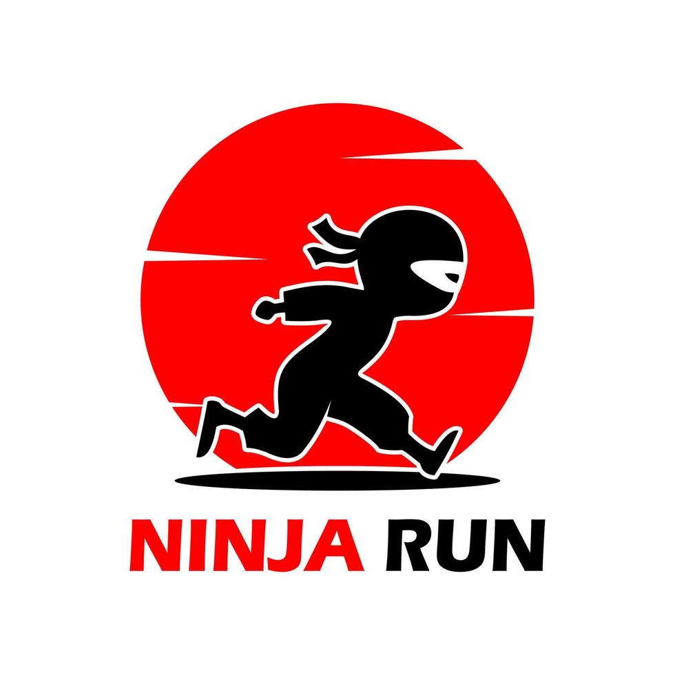 logotipo da corrida ninja vetor