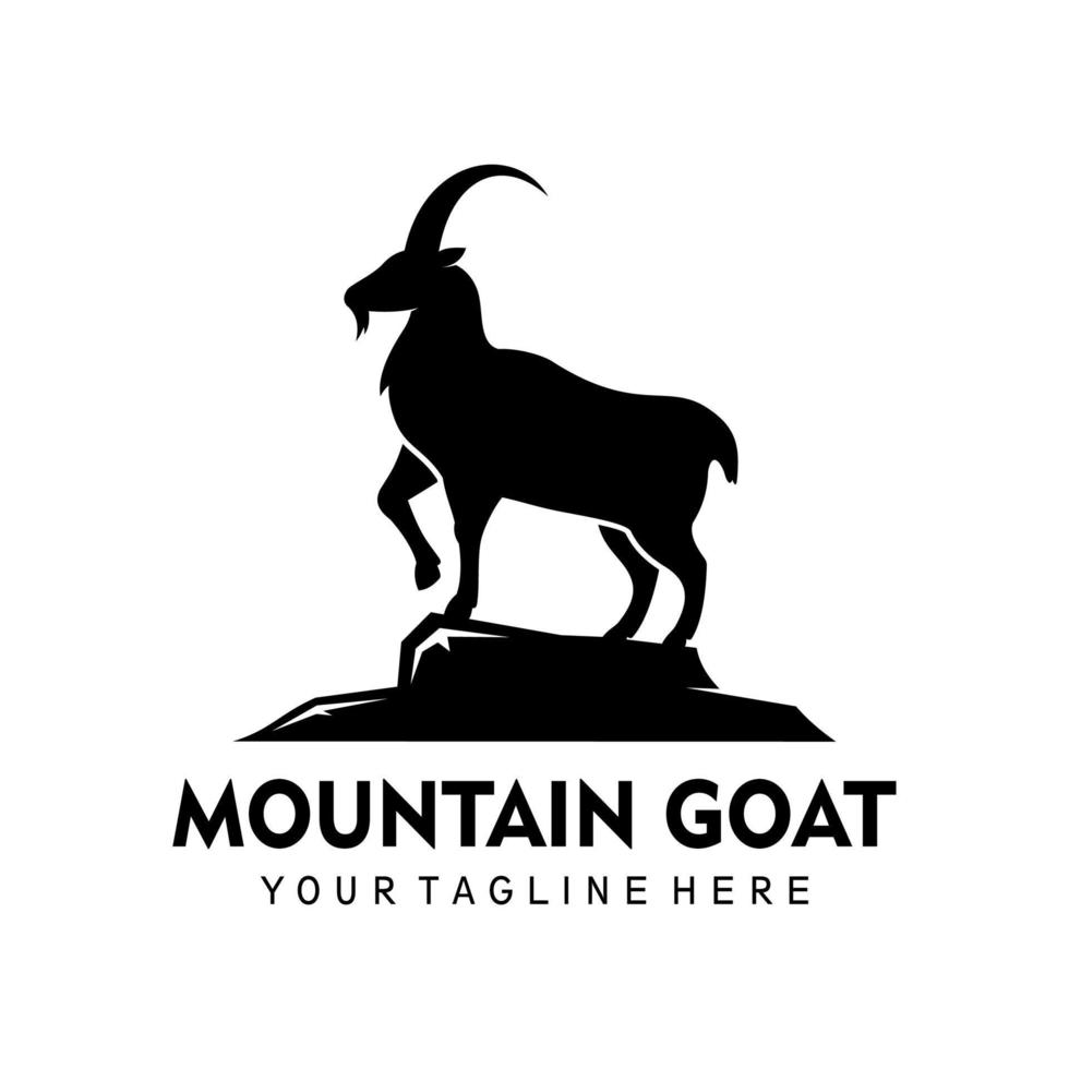logotipo da cabra da montanha vetor