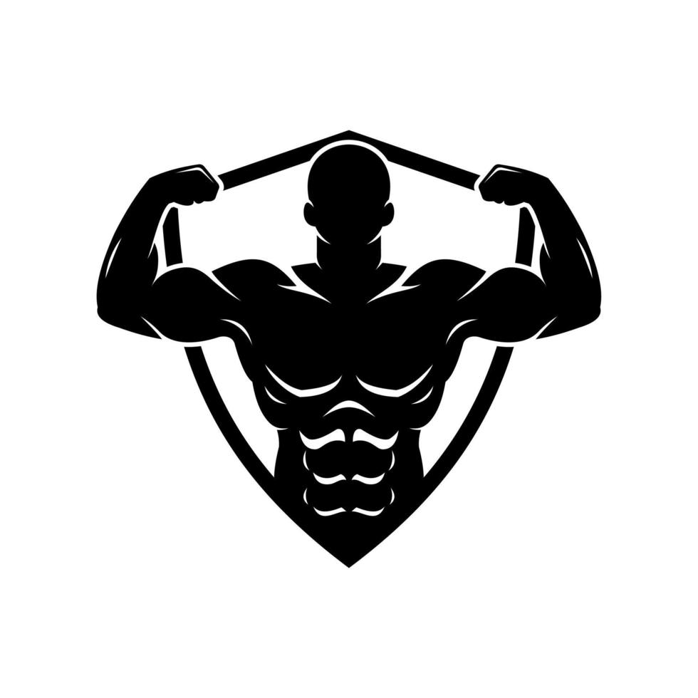 logotipo de vetor de musculação