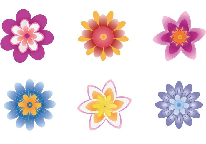 Vector de flores polinésias