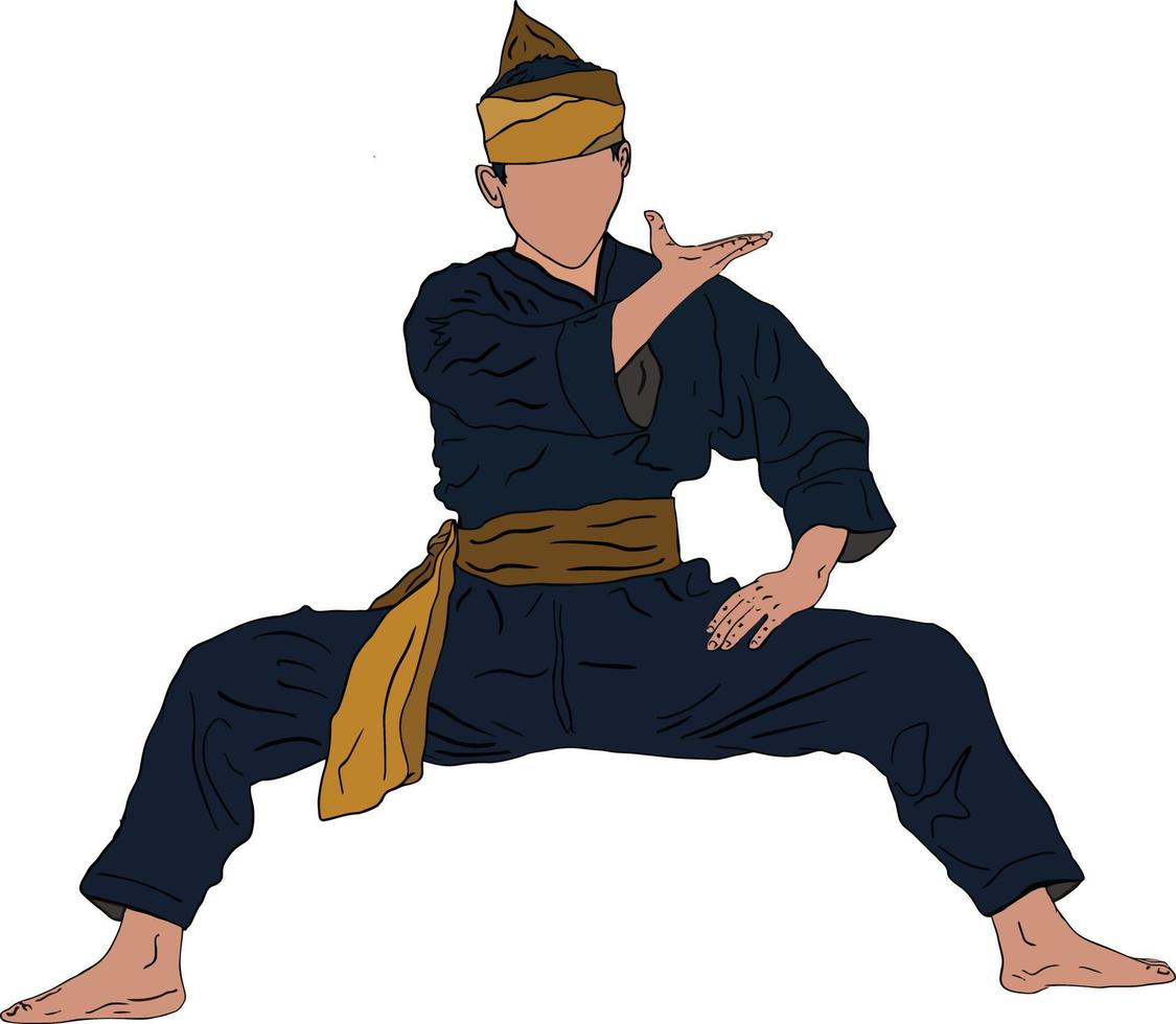 vetor de ilustração pencak silat