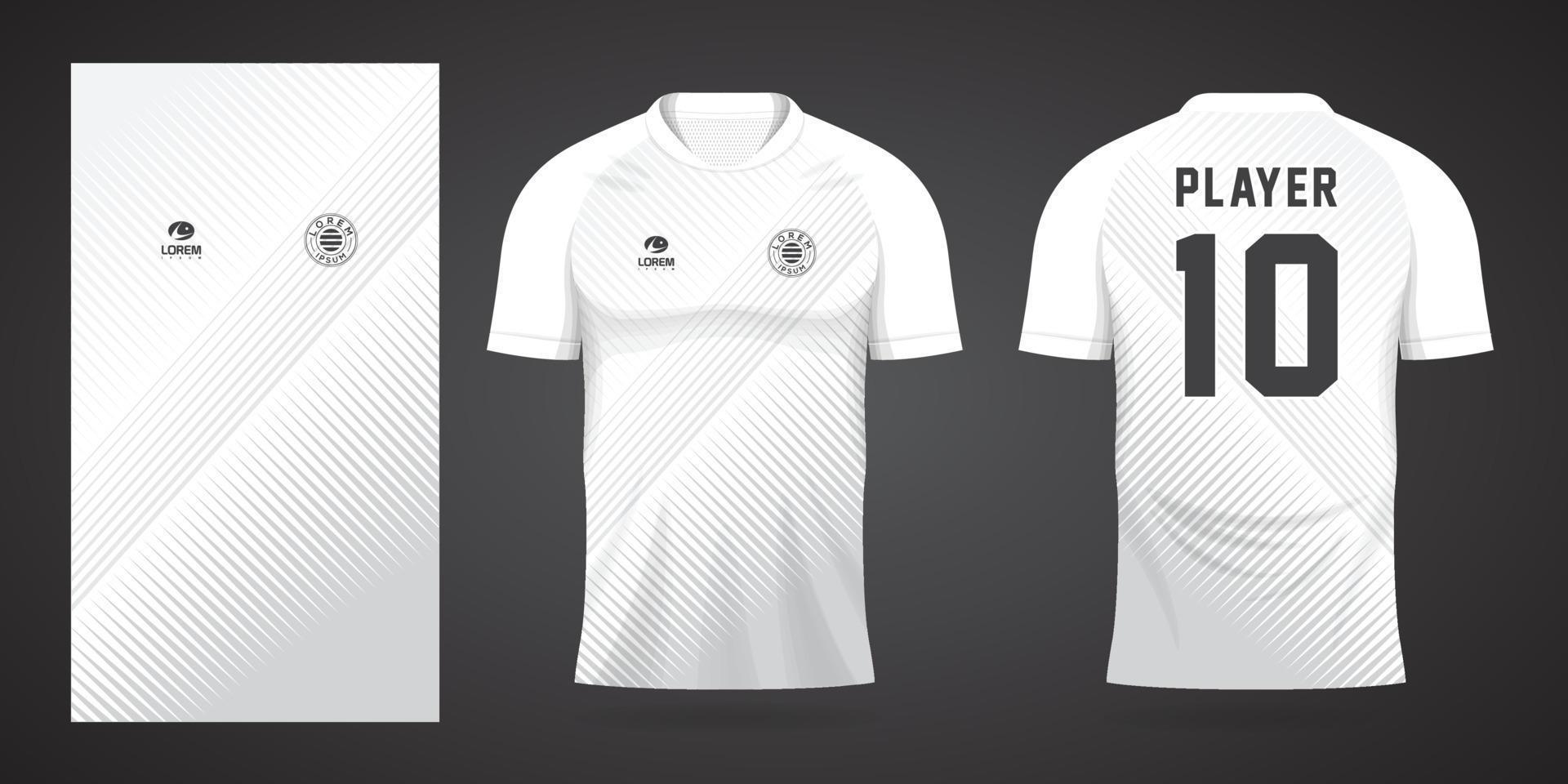 modelo de design de esporte de camisa de futebol branco vetor