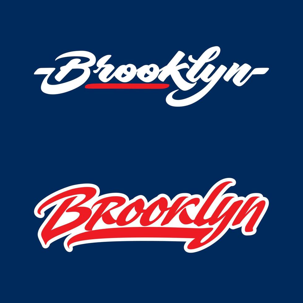 letras do Brooklyn. logotipo. etiqueta vetor