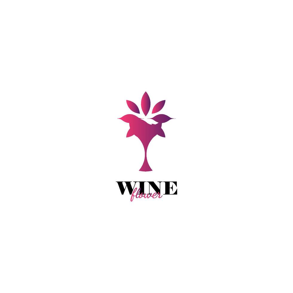 logotipo de vinho minimalista e elegante vetor