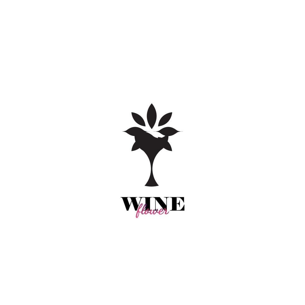 logotipo de vinho minimalista e elegante vetor