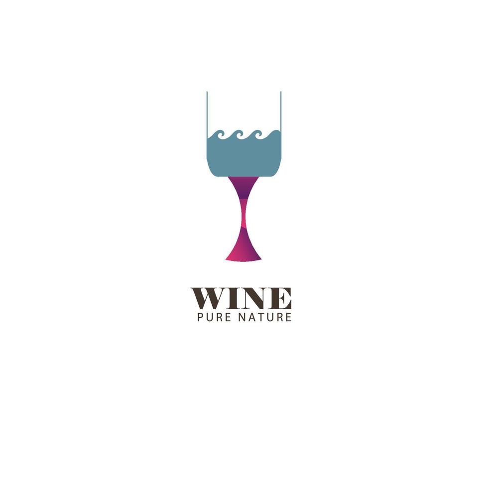 logotipo de vinho minimalista e elegante vetor