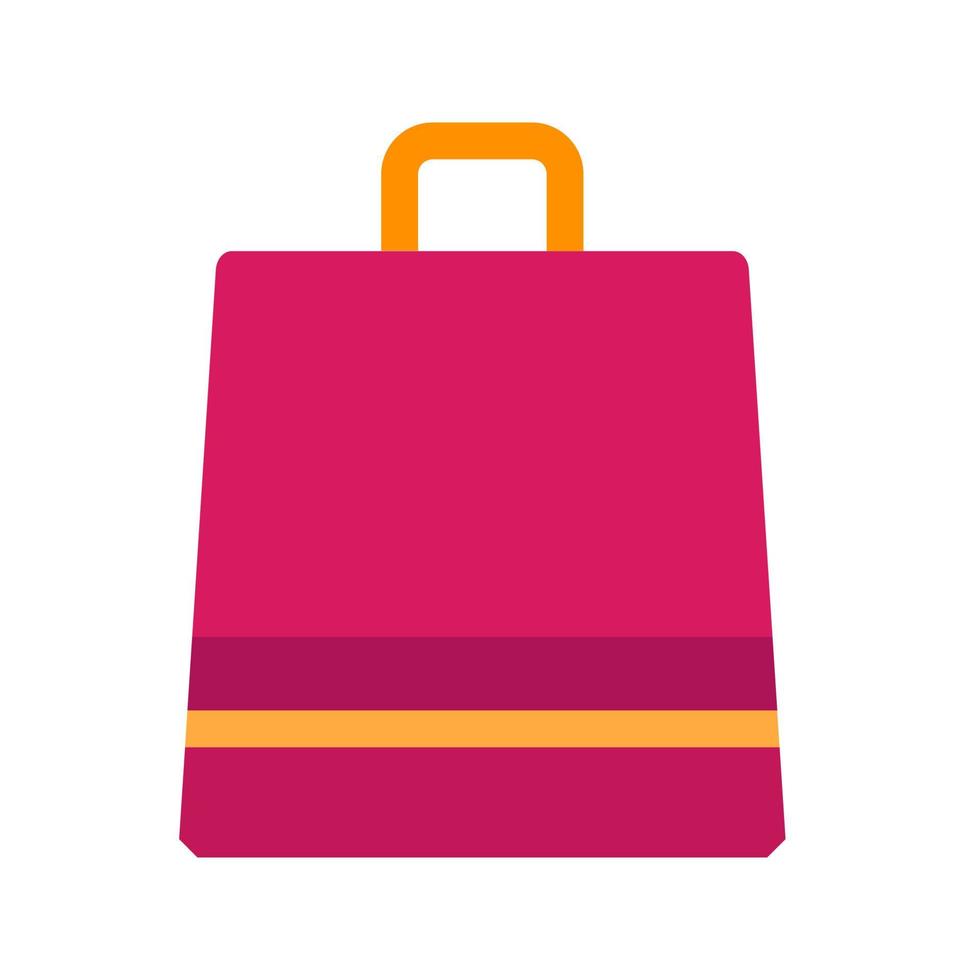 ícone multicolorido plano de saco de compras vetor