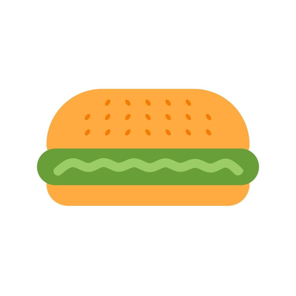 ícone multicolorido plano de hambúrguer vetor