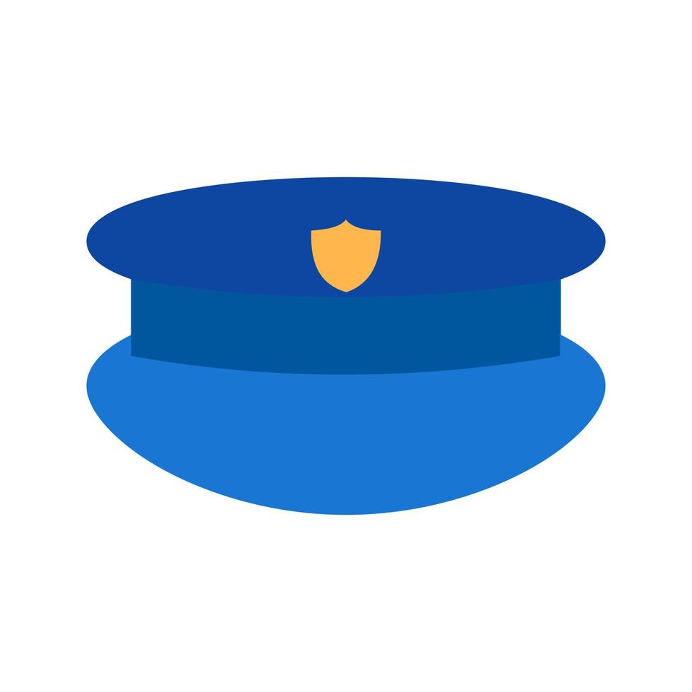 chapéu de policial plana ícone multicolorido vetor