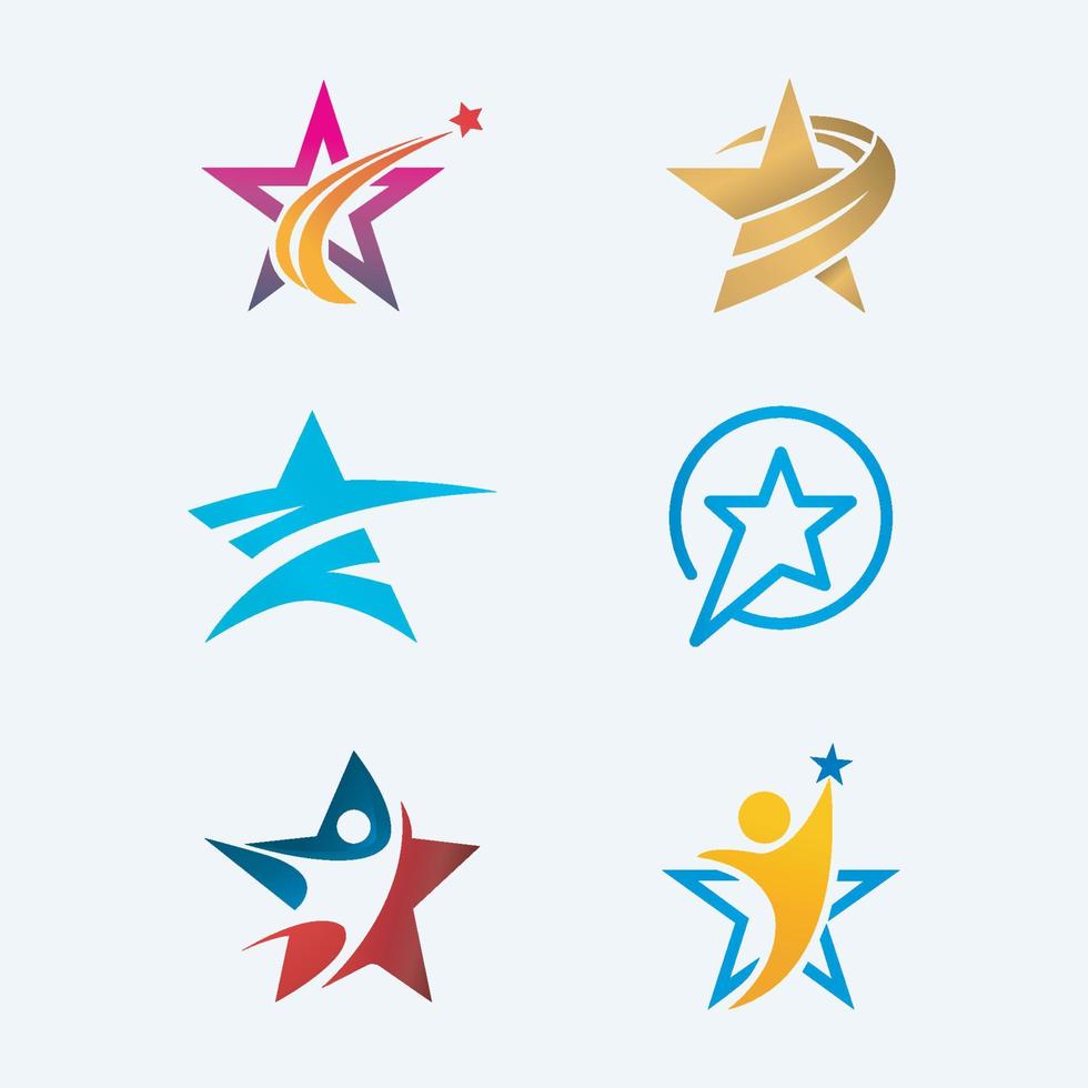 star logos 1 design de símbolo de coleção para negócios vetor