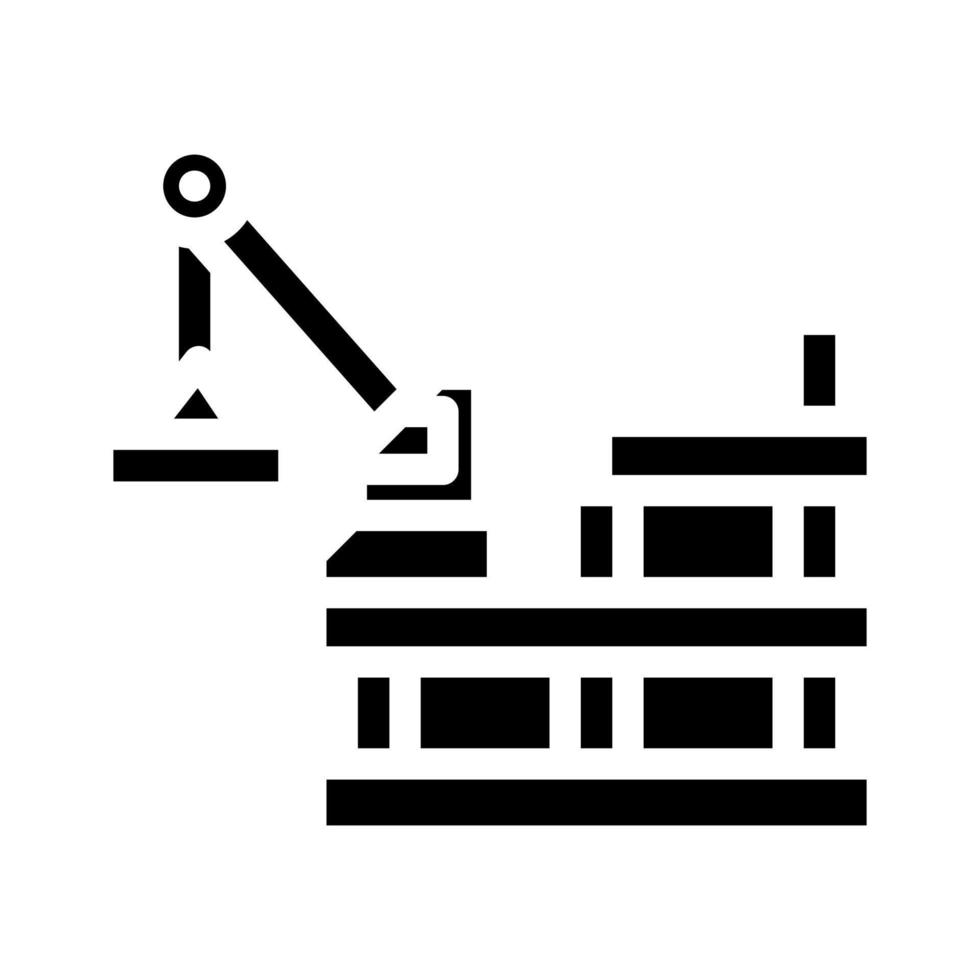 ilustração em vetor ícone glifo de construção de arranha-céus