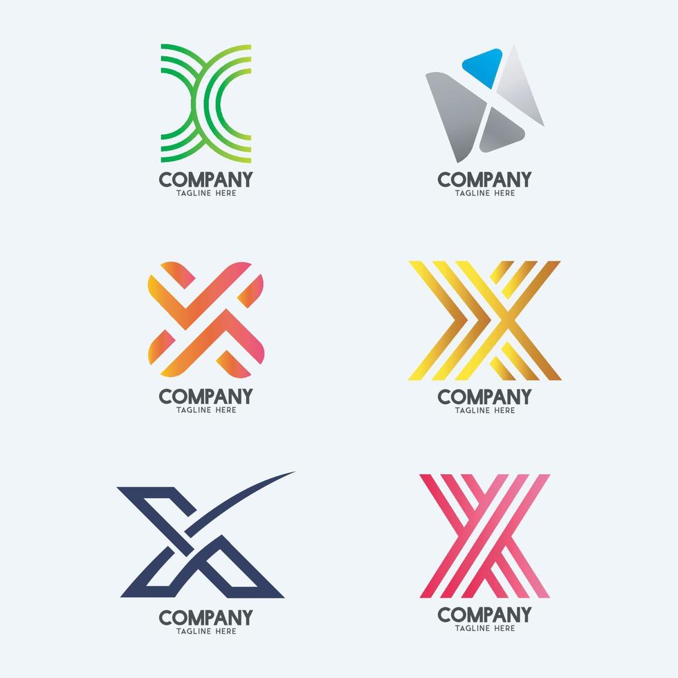 webcreative mínimo letra x design de logotipo 2. logotipo de negócios premium. vetor