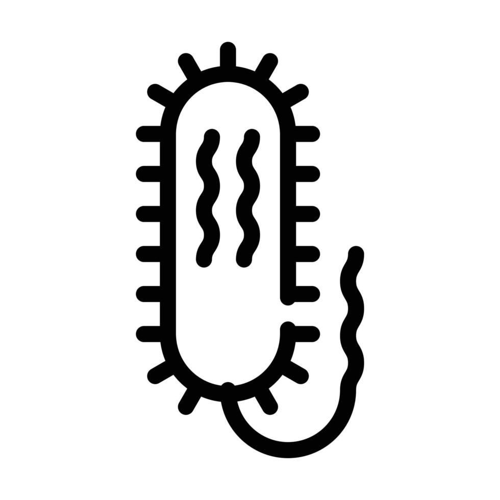 ilustração isolada de vetor de ícone de linha vibrio cholerae