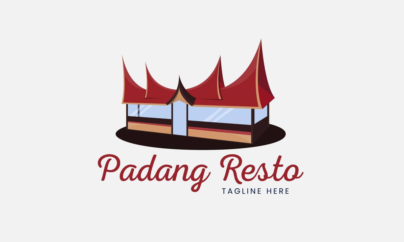 logotipo da comida padang vetor