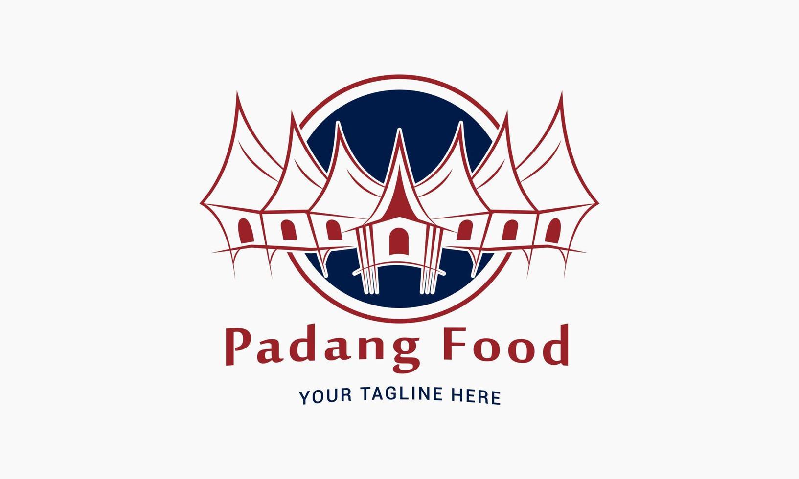 logotipo da comida padang vetor