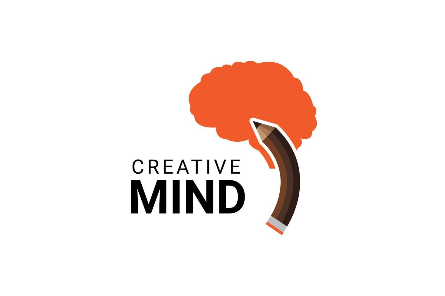 modelo de design de logotipo de mente criativa vetor