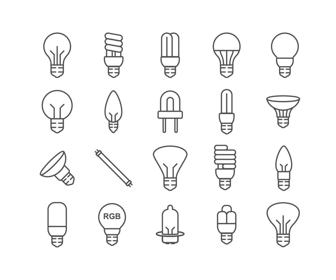 ícone de lâmpada simples para iluminação vetor