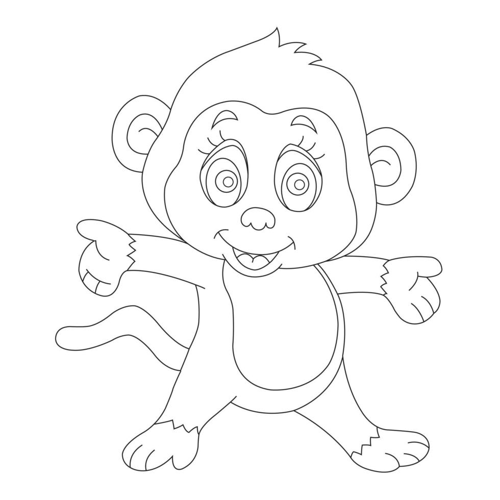 Desenhos para Colorir de Animais Macaco  Páginas de colorir com animais,  Páginas para colorir, Animais para colorir