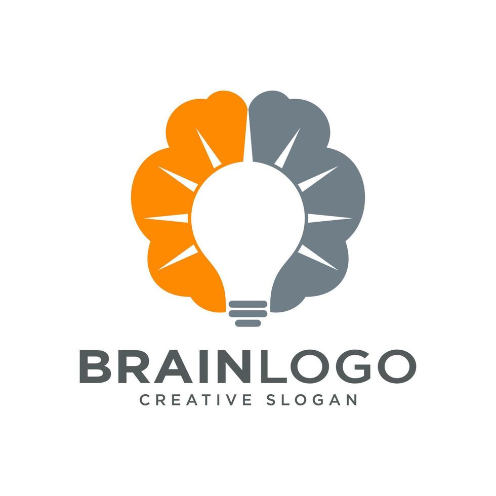 modelo de vetor de design de logotipo de cérebro