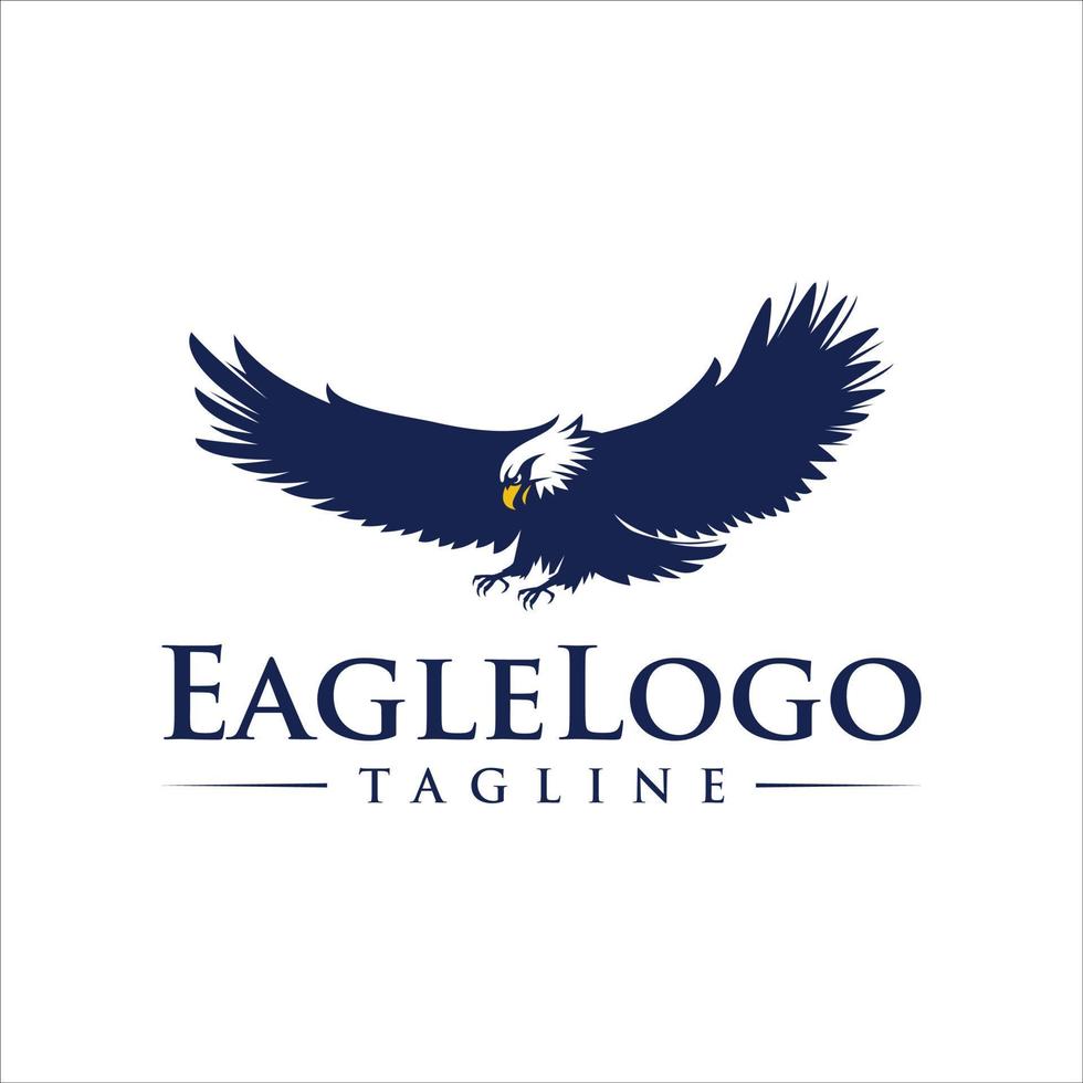 o modelo de logotipo de águia voadora. ilustração vetorial vetor
