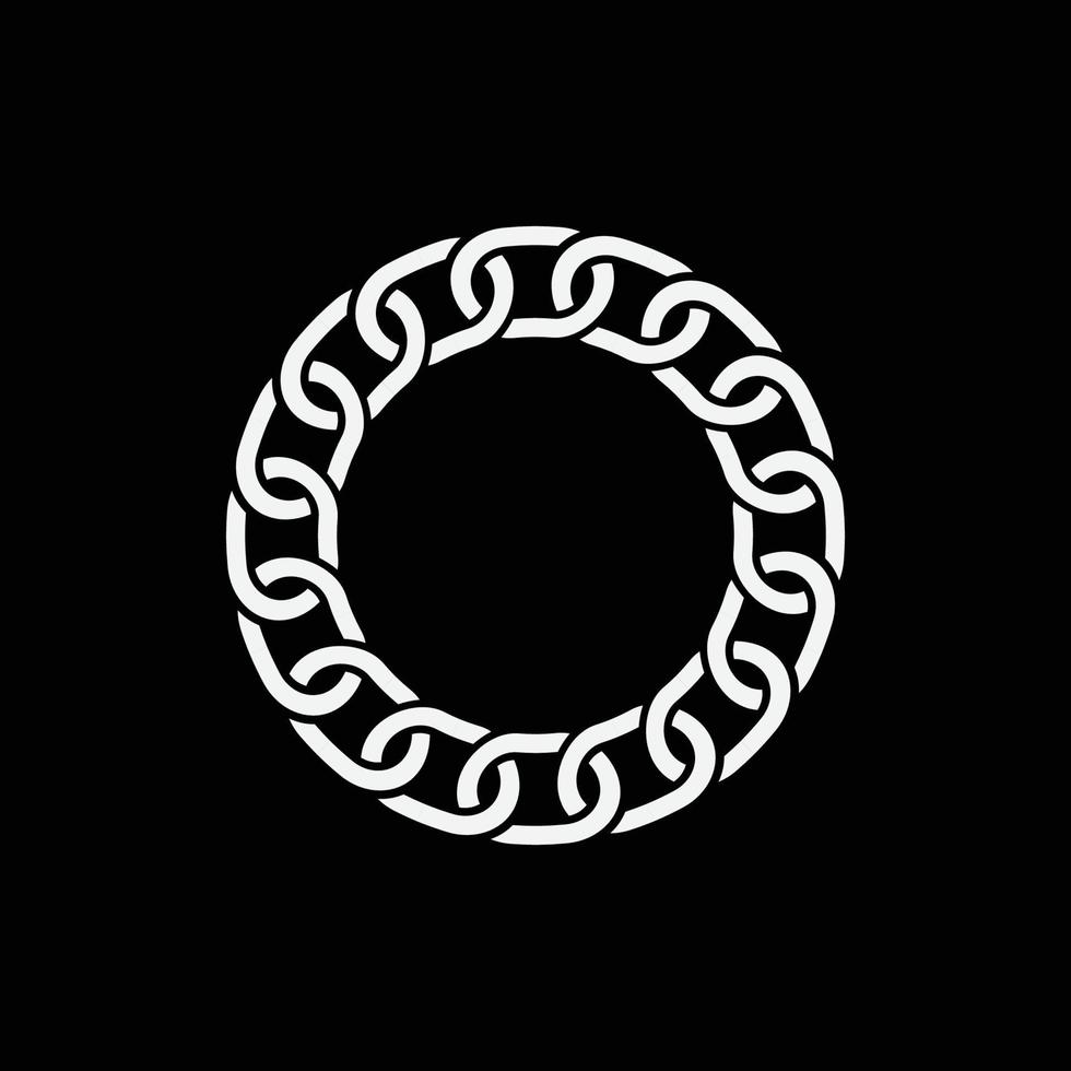 design de vetor de logotipo de cadeia de círculo
