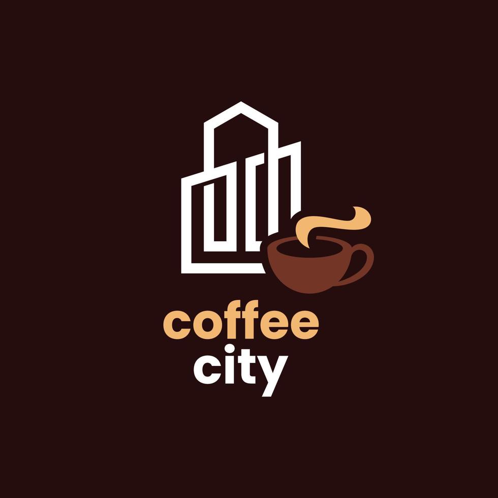 logotipo do café da cidade vetor