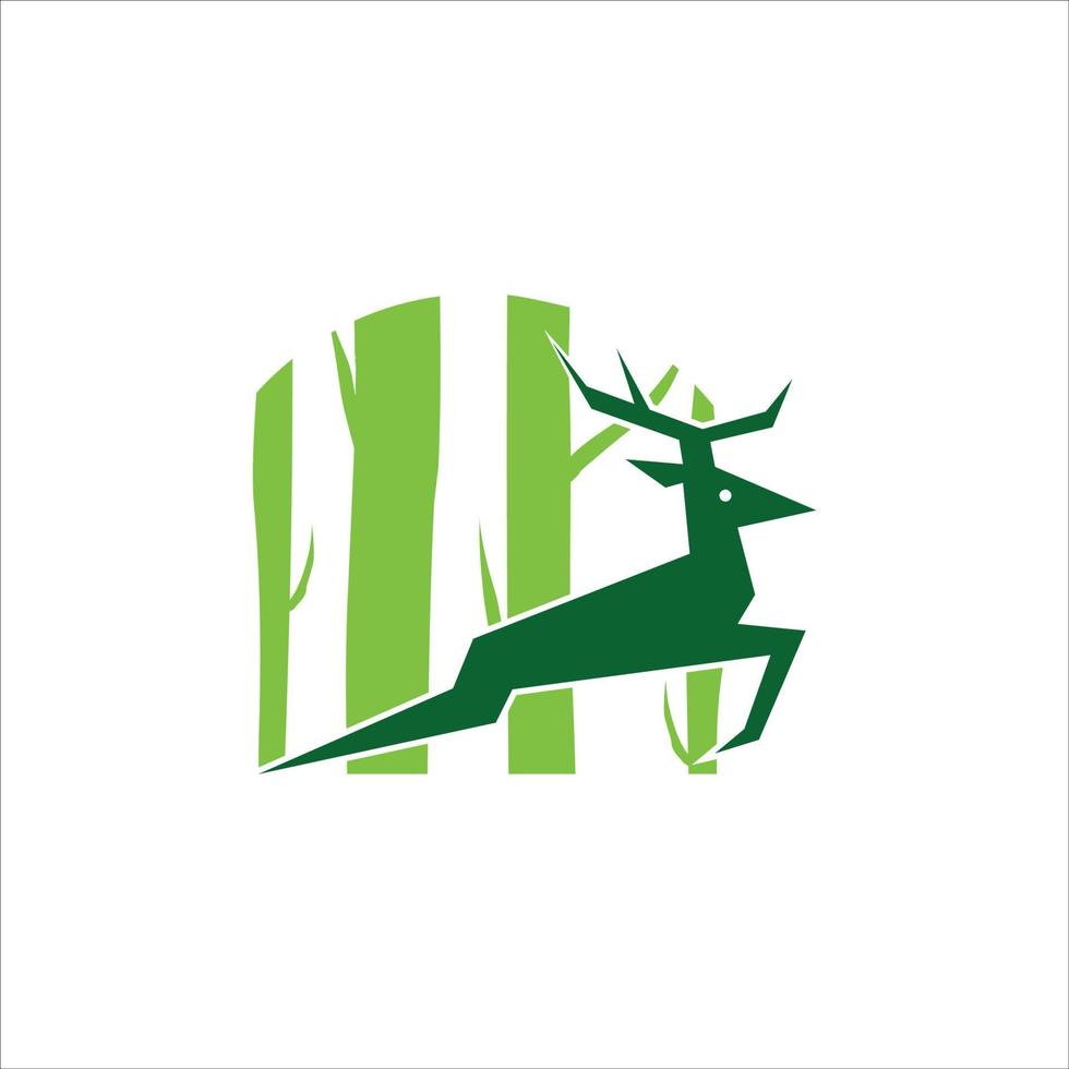 logotipo da selva de veado vetor