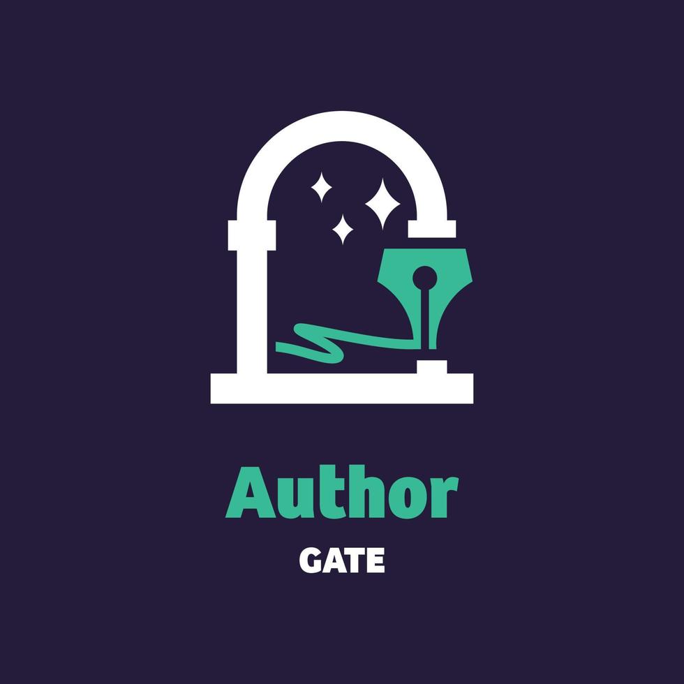 logotipo do portão do autor vetor