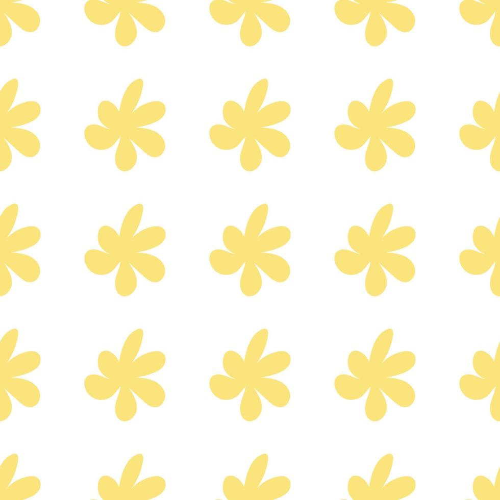 padrão floral vetor sem costura com flores. flora da primavera. estilo infantil simples desenhado à mão. muito ditsy para tecido, têxtil, papel de parede. papel digital em fundo branco