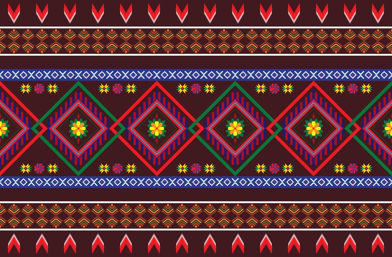padrão de desenho geométrico tecido étnico oriental tradicional para estilo de bordado, cortina, fundo, tapete, papel de parede, pano, embrulho, batik, tecido, ilustração vetorial. vetor