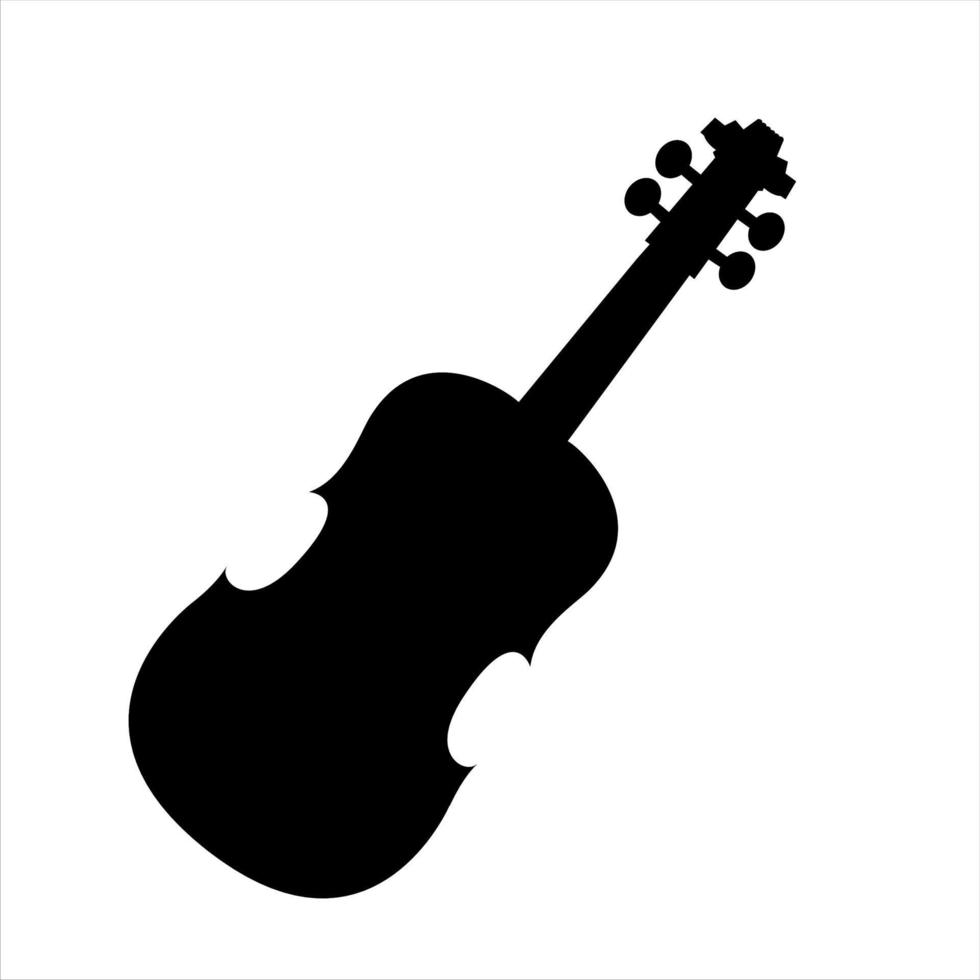 ícone de violino em um fundo branco. ilustração vetorial. vetor