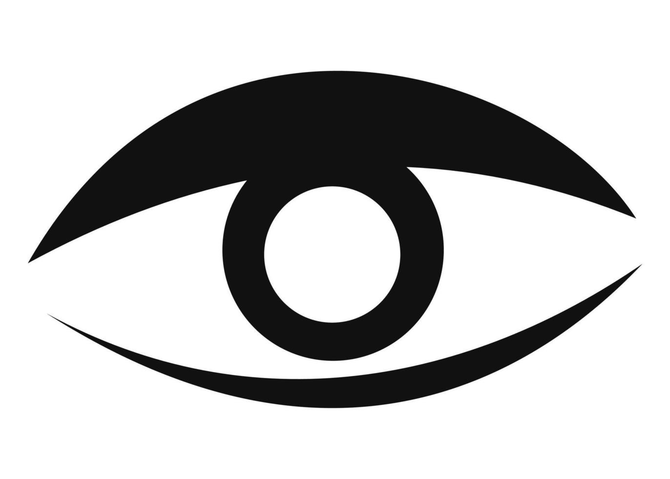 ícone de olho em um fundo branco. ilustração vetorial. vetor