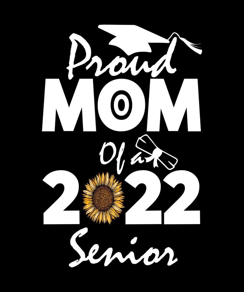mãe orgulhosa de um graduado de 2022 - turma de 2022 vetor
