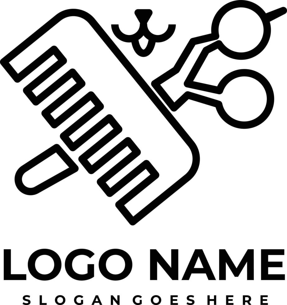 logotipo de cachorro criativo vetor
