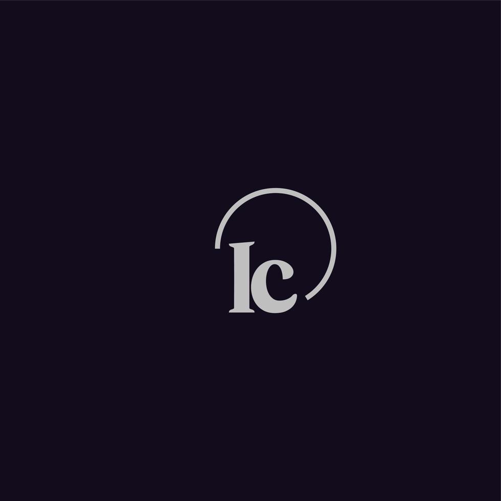monograma do logotipo das iniciais ic vetor