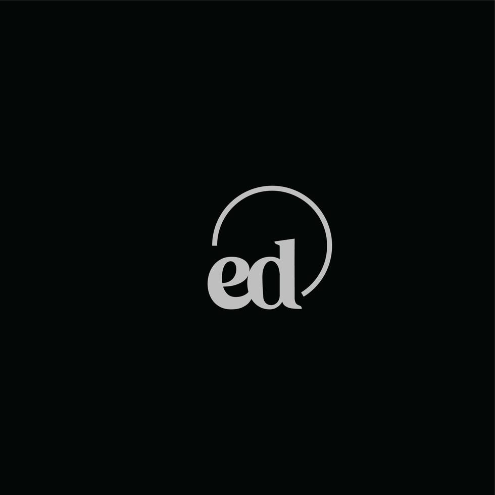 ed iniciais logotipo monograma vetor