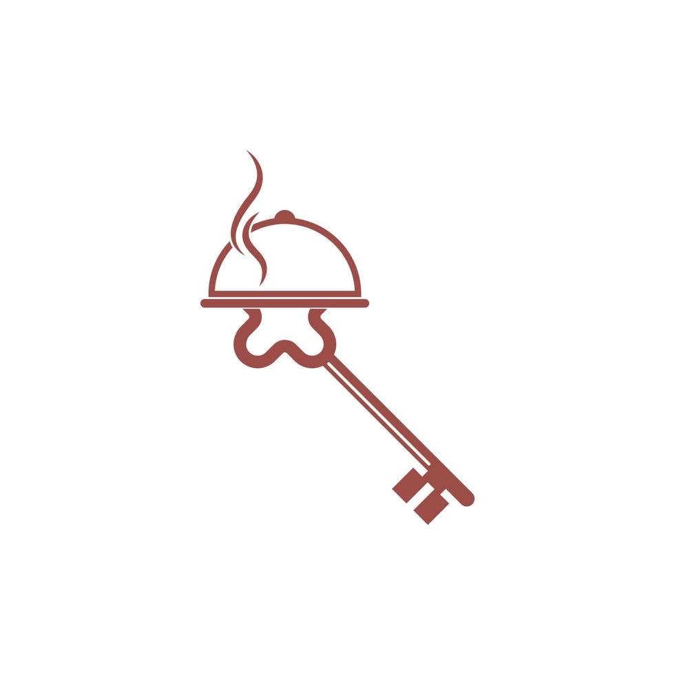 ilustração de design de conceito de logotipo de chave e chef vetor