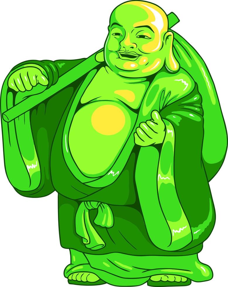 Buda gordo engraçado vetor